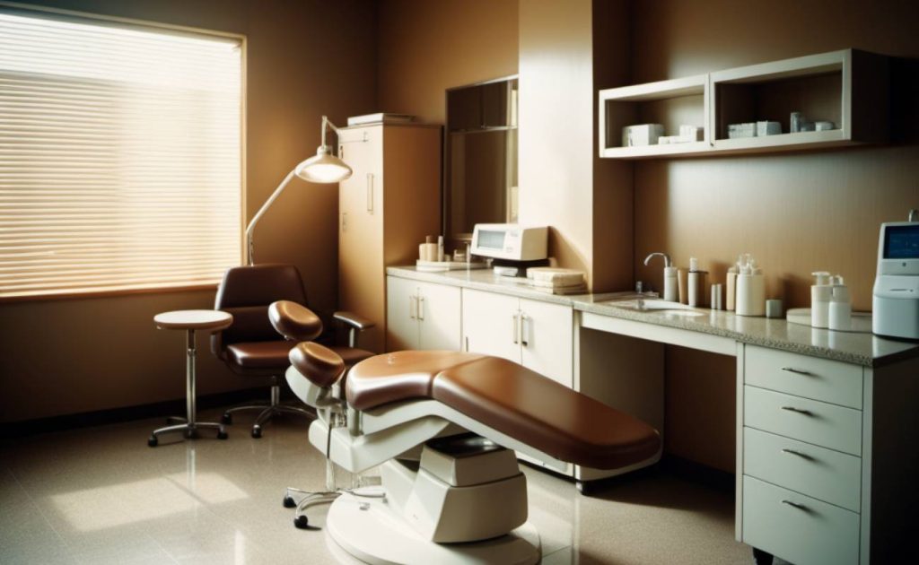 a modern dental treatment chair and workspace highlighting specialized dentistry equipment and tools for patient care